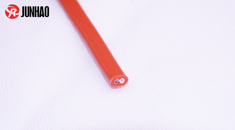 2 core silicone rubber flat electrical cable 